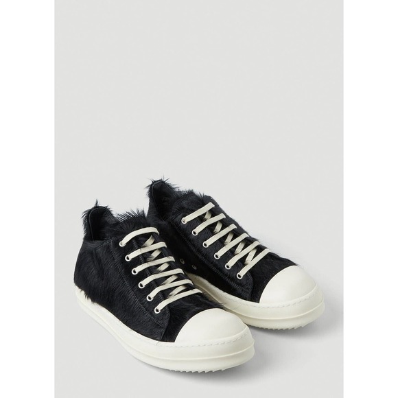 RICK OWENS Calf Hair pony Low Ramones in Black/Milk size EU 43.5 / US 10.5 main image 6